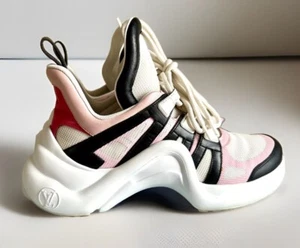 100% Orig. Louis Vuitton LV Archlight Leder Mesh Sneaker Gr. 38 Weiß Gebraucht - Bild 1 von 19