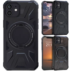 For Apple iPhone 11 Rugged Phone Case Shockproof Magnetic Ring Kickstand Cover - Picture 1 of 25