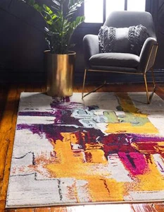 Estrella Collection Bright Colors Geometric Abstract Modern Area Rug 6 Ft X 9 Ft - Picture 1 of 9