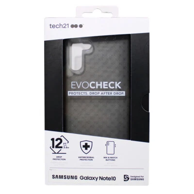 Tech21 Evo Check Series Rugged Slim Case For Samsung Galaxy Note 10 - Black - Image 1 of 2