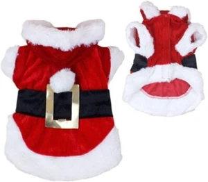Santa Dog Costume Christmas Pet Clothes Winter Hoodie Coat for Dog Clothing C... - Picture 1 of 5