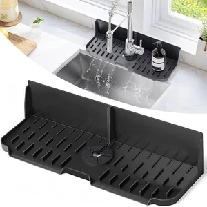 Silicone Kitchen Sink Auto Drain Organizer, Kitchen Countertop and Sink Splash G - Picture 1 of 12