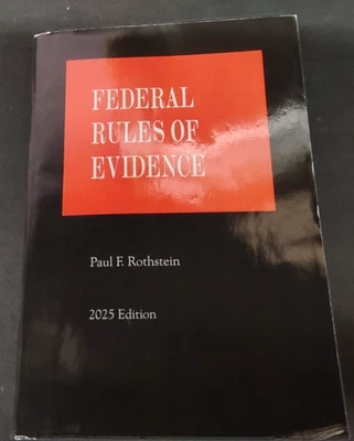 Federal Rules of Evidence by Paul F. Rothstein 2025 Edition - Image 1 of 4