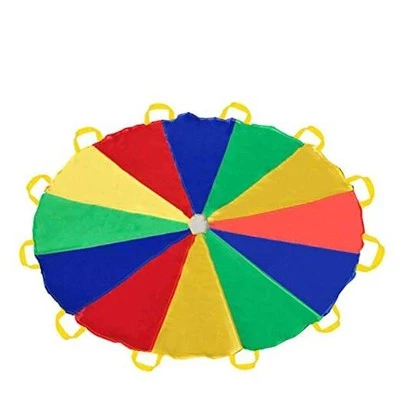 Sonyabecca Parachute 8 Feet 10 Feet 12 Feet 12FT with 12 Handles Multicolored Foto 1 de 4