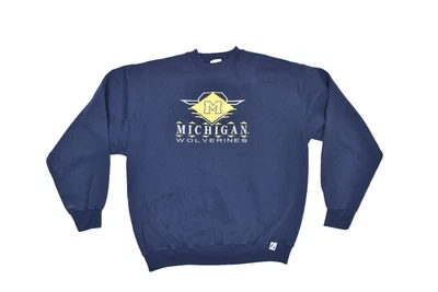 Vtg Michigan Wolverines Heavyweight Crewneck Sweatshirt Men's Size XL W/ Stain - Image 1 of 4