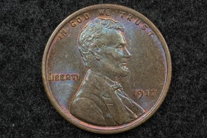 1917 UNC Brown Lincoln Cent 💠Original Surfaces💠Nicely Toned✨Lustrous✨ (25-119) - Picture 1 of 4