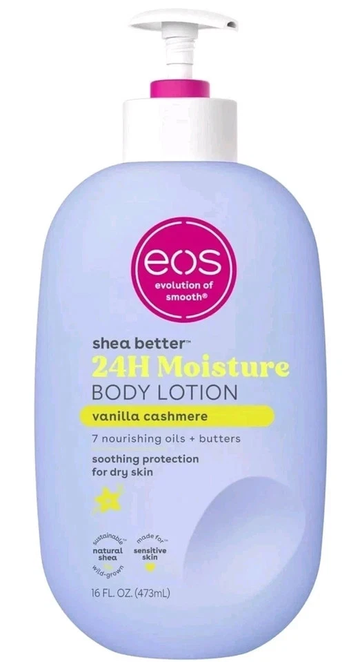 EOS Shea Better Body Lotion Vanilla Cashmere 24H Moisture Skin Care GENUINE | UK - Image 1 of 4