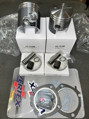 1969 70 71 72 73 74 Ski-doo 399 TNT_Alpine_Nordic_Olympic LH/RH Pistons/Gaskets - Image 1 of 2