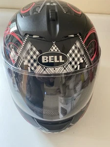 BELL Motorcycle Full Helmet MEDIUM Black Pink Like New - Picture 1 of 7