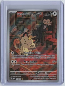 Team Rocket's Meowth Illustration Rare SV10: Destined Rivals 203/182 NM - Picture 1 of 2