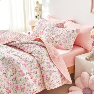 - Floral Quilt Set, Coquette Cottagecore Shabby Chic Flower for Women Teen Gi... - Picture 1 of 7