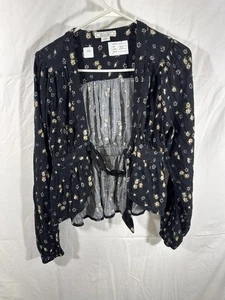 American Eagle Damen Langarmbluse mit Blumenmuster - Bild 1 von 6