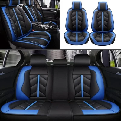 Juego completo de funda de asiento de coche para Toyota 5 asientos cuero delantero + trasero protectores cojín Foto 1 de 4