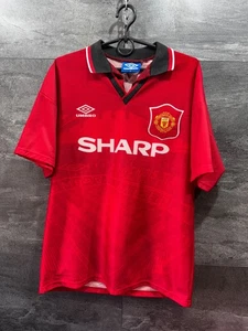 Camiseta de fútbol local Manchester United 1994-1995 Umbro Sharp para hombre talla M - Imagen 1 de 13