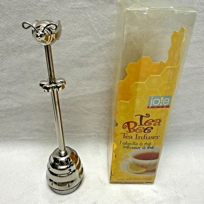 "Infusor de té con mango de abeja melífera acero inoxidable 6,5"" Joie 2005 caja abierta - nuevo sin usar" Foto 1 de 4