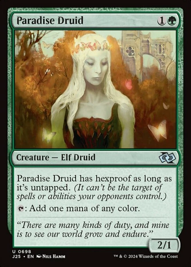 x4 Paradise Druid U MTG Foundations Jumpstart M/NM, English - Image 1 of 1