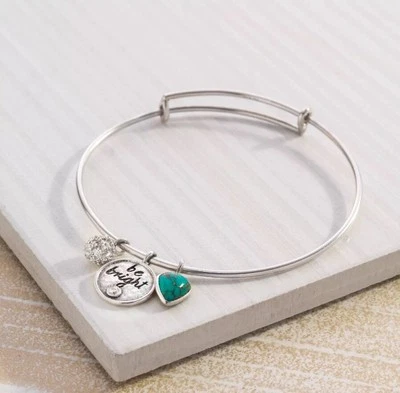 ❤️Pulsera Silpada Turquesa Esterlina Be Bright Dijes B3212 Ajustable Nueva Con Etiquetas Foto 1 de 4