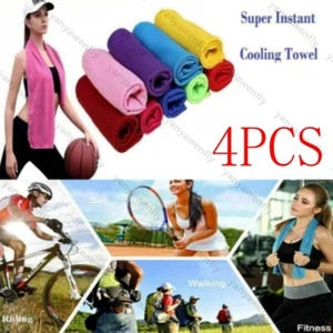4 Stk Kühlhandtuch Kühlendes Handtuch Kühltuch Sporthandtuch Cooling Towel - Bild 1 von 16
