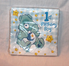 10x CARE BEARS 1ST BIRTHDAY BOY 8 LOOT BAGS PARTY SUPPLIES Blue