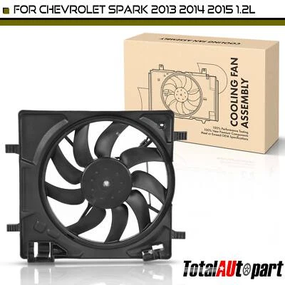 Новый радиатор охлаждения вентилятор в сборе с плащаницей для Chevrolet Spark 2013-2015 L4 1,2 л - Изображение 1 из 4