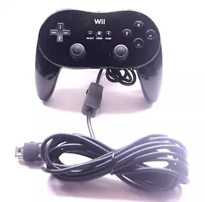 Nintendo Classic Controller Pro OEM Wii Gamepad cablato con cavo di prolunga nero - Foto 1 di 1