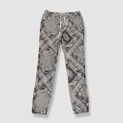 35 美元 Fresh Prints of Bel-Air 男式灰色佩斯利弹力斜纹慢跑裤 M 码 — 第 1/2 张图片