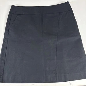Mini Skirt Black Size Small Zara Womens A-Line Short Side Zip Cotton Mix Pockets - Picture 1 of 13