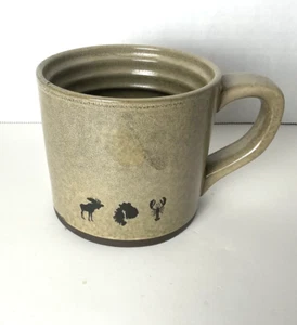 Bar Harbor, Maine Coffee Mug Stoneware Brown/Gray Pre Owned - Picture 1 of 5