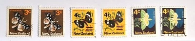 New Zealand 1970-76 Local Motifs Fauna Butterflies U/VF/NH Stamp Mix - Image 1 of 3