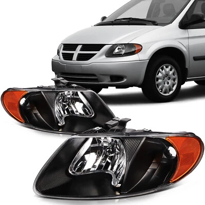 Par de lámparas de montaje de faros de repuesto para Dodge Caravan Chrysler 2001-2007 Foto 1 de 4