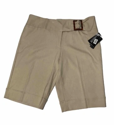 AGB Mujeres Pantalones Cortos Caqui Ligeros Elastizados Puño Dobladillo Talla 12 Nuevo con Etiquetas Vestido Informal Foto 1 de 4