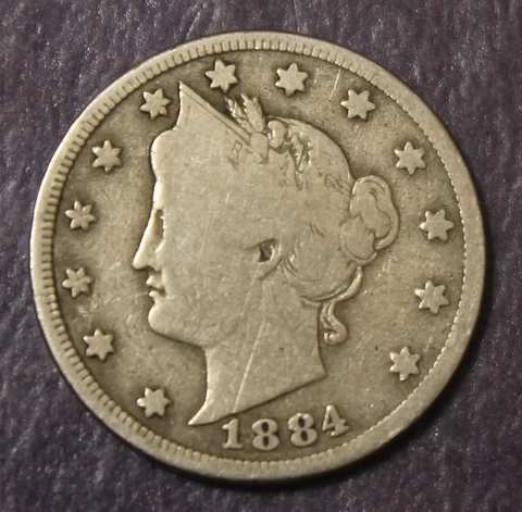 1884 Liberty Nickel VG ................Lot 9564 Cover