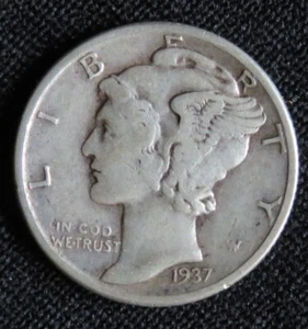 Mercury Dime 1937 (246) - Imagen 1 de 2