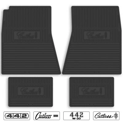 Alfombrillas de goma personalizadas 64-72 Cutlass y 442 - Elige color y logotipo Foto 1 de 4