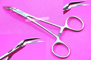 GERMAN  STIEGLITZ SPLINTER DENTAL ROOT FRAGMENT FORCEPS #753, TAPERED, 45º, 5" - Picture 1 of 7
