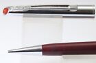 Vintage Waterman Burgundy Mechanical Pencil With Polished Chrome Trim