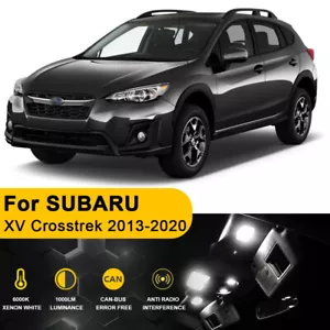 White LED Interior Lights For SUBARU XV Crosstrek 2013-2020 Package Kit 8X - Picture 1 of 11