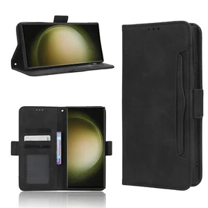 For Samsung Galaxy S23 S22 S21 Ultra Note20 Leather Flip Case + Screen Protector - Picture 1 of 31