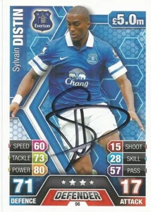 SYLVAIN DISTIN SIGNED EVERTON 2013/2014 MATCH ATTAX TRADING CARD+COA - Picture 1 of 1