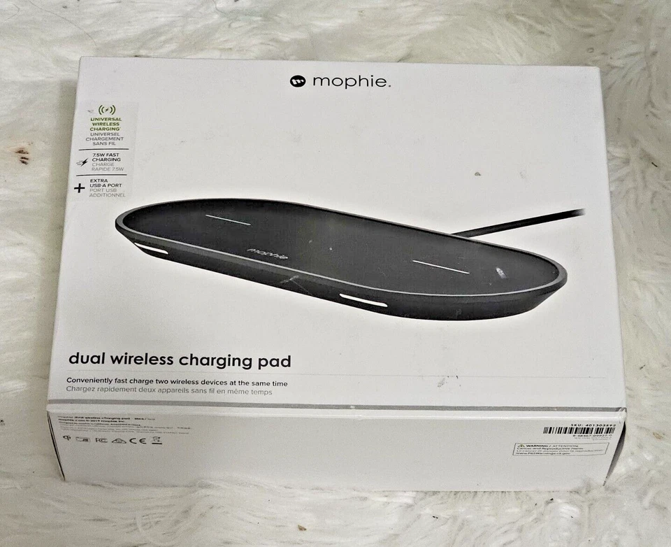 Mophie 401303592 Dual Universal Wireless Charging Pad Fast Charge 7.5 Watt - Image 1 of 4