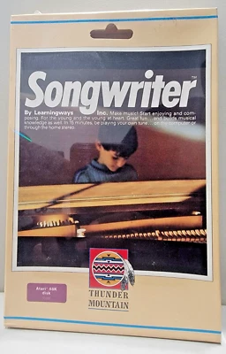 Songwriter by Thunder Mountain; Atari 400/800/XL/XE; Disk 48K; NOS - Image 1 of 4