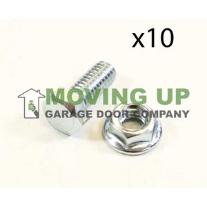 Garagentor Hardware Sechskantschraube und gezahnte Flanschmutter 5/16-18 x 3/4" Menge 10 - Bild 1 von 1