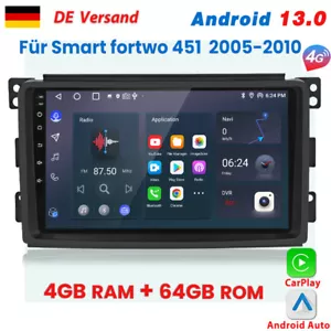 Für Mercedes Benz Smart Fortwo 2005-2010 Carplay Autoradio 4+64GB GPS Octa Core - Bild 1 von 14