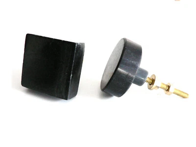 Möbelgriff Knopf Knauf Griff Türknopf Schubladengriff Stein 4 cm Schwarz - Bild 1 von 2