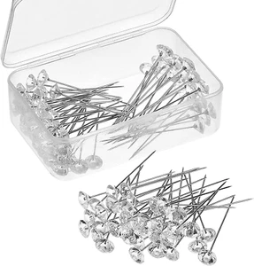 100 Pieces Diamond Bouquet Pins Rhinestones Corsages Pins 2 Inch Crystals Gems D - Picture 1 of 6