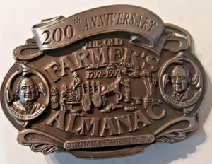 Gürtelschnalle 200 Anniversary Farmer's Almanac 1992 Silber Limited Edition # 130 - Bild 1 von 2