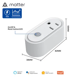 Wireless Smart Plug Socket Timer Power Monitor 15A US For Google Home/Alexa - Picture 1 of 13