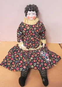 22" Germany Porzellankopf Puppe - freiliegende Ohren, Vintage Outfit - Top Zustand - Bild 1 von 11