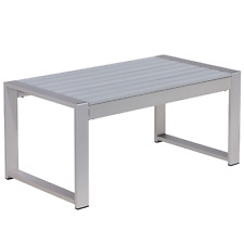 Table de terrasse ou de jardin en aluminium gris clair Matériaux durables et de