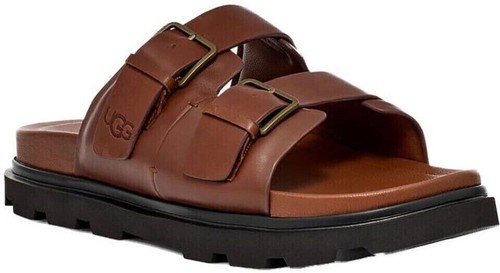 Sandali uomo marroni con fibbia UGG nuovi con etichetta taglia 12